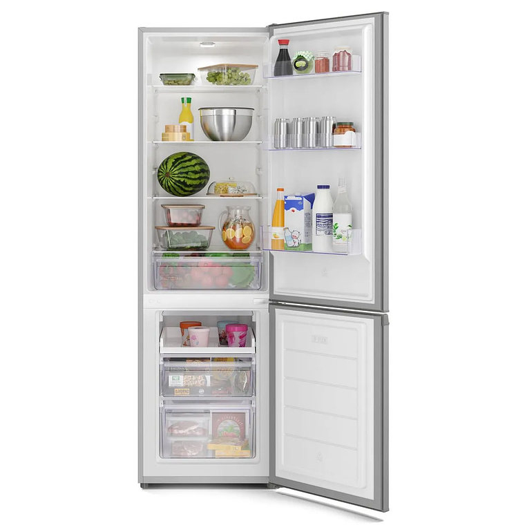REFRIGERADOR MADEMSA 262L FRÍO DIRECTO BOTTOM FREEZER PUERTA REVERSIBLE MED270 SILVER 6