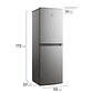 REFRIGERADOR MADEMSA 248L FRÍO DIRECTO BOTTOM FREEZER PUERTA REVERSIBLE MED250 SILVER - Miniatura 3