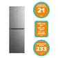 REFRIGERADOR MADEMSA 248L FRÍO DIRECTO BOTTOM FREEZER PUERTA REVERSIBLE MED250 SILVER - Miniatura 2