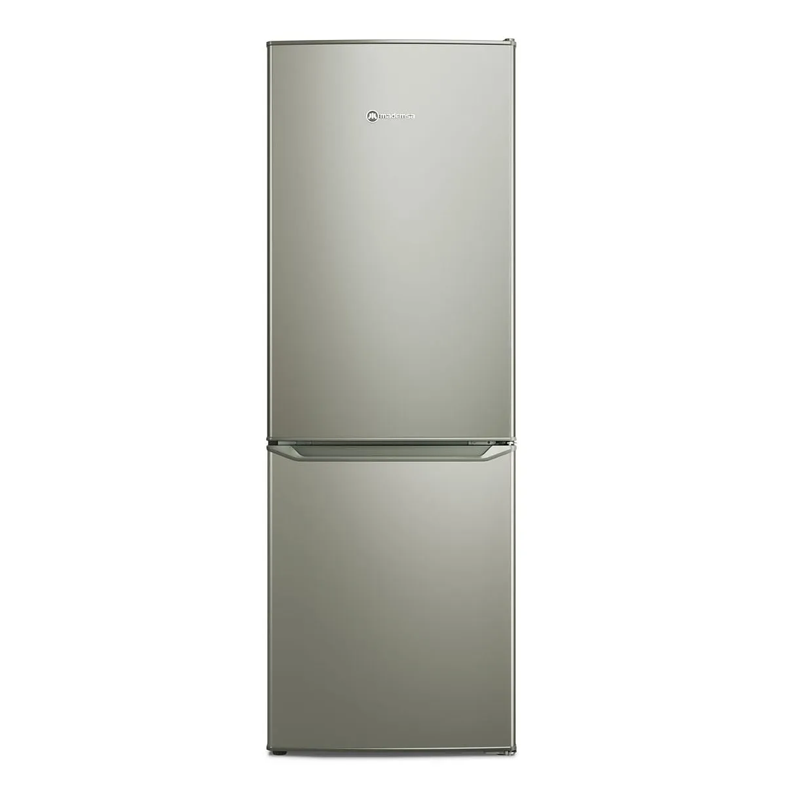 REFRIGERADOR MADEMSA 166L FRÍO DIRECTO BOTTOM FREEZER PUERTA REVERSIBLE MED165S SILVER 1