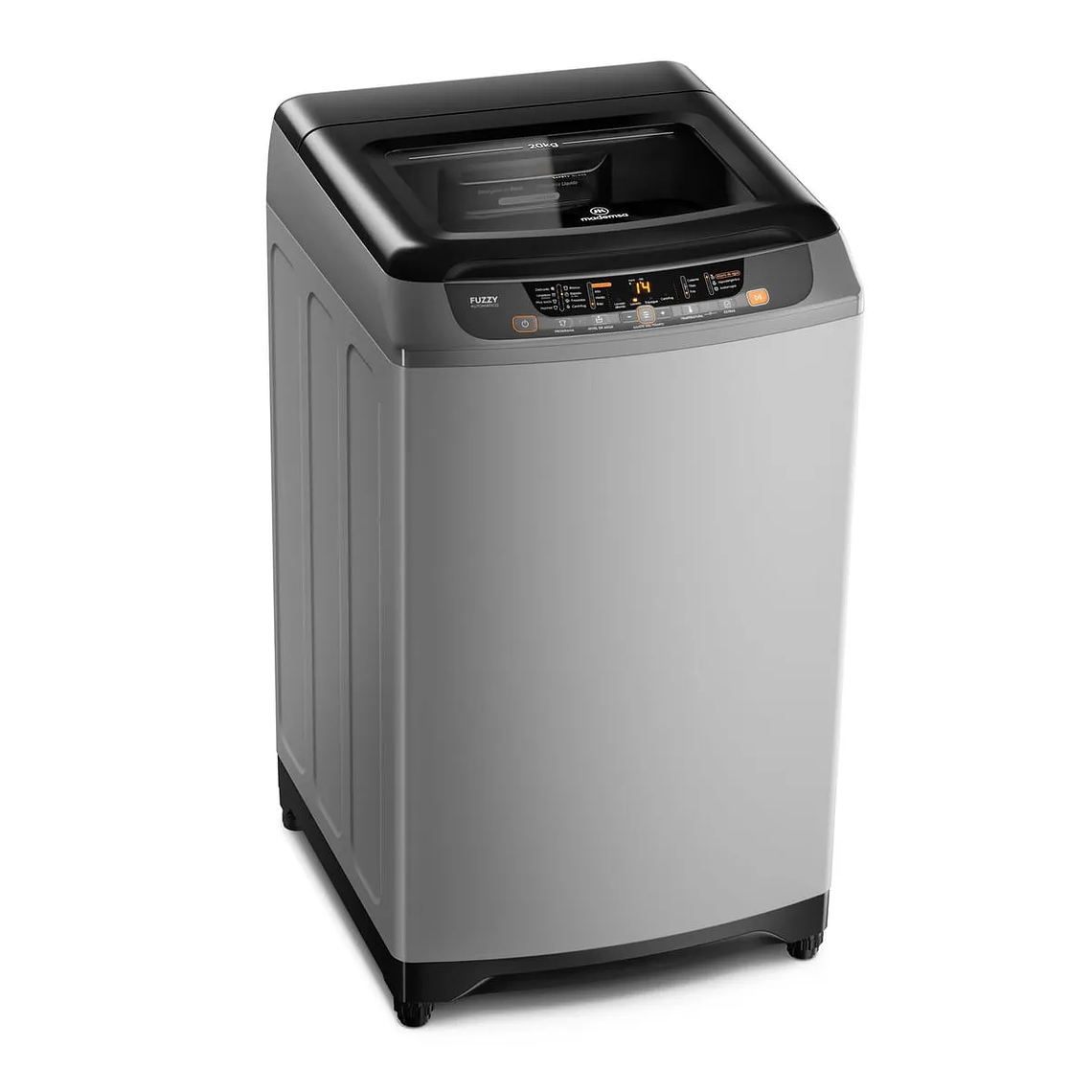 LAVADORA AUTOMÁTICA MADEMSA 20KG CARGA SUPERIOR DISPENSADOR DISOLUCIÓN MÁXIMA 20 SZG GRIS 2