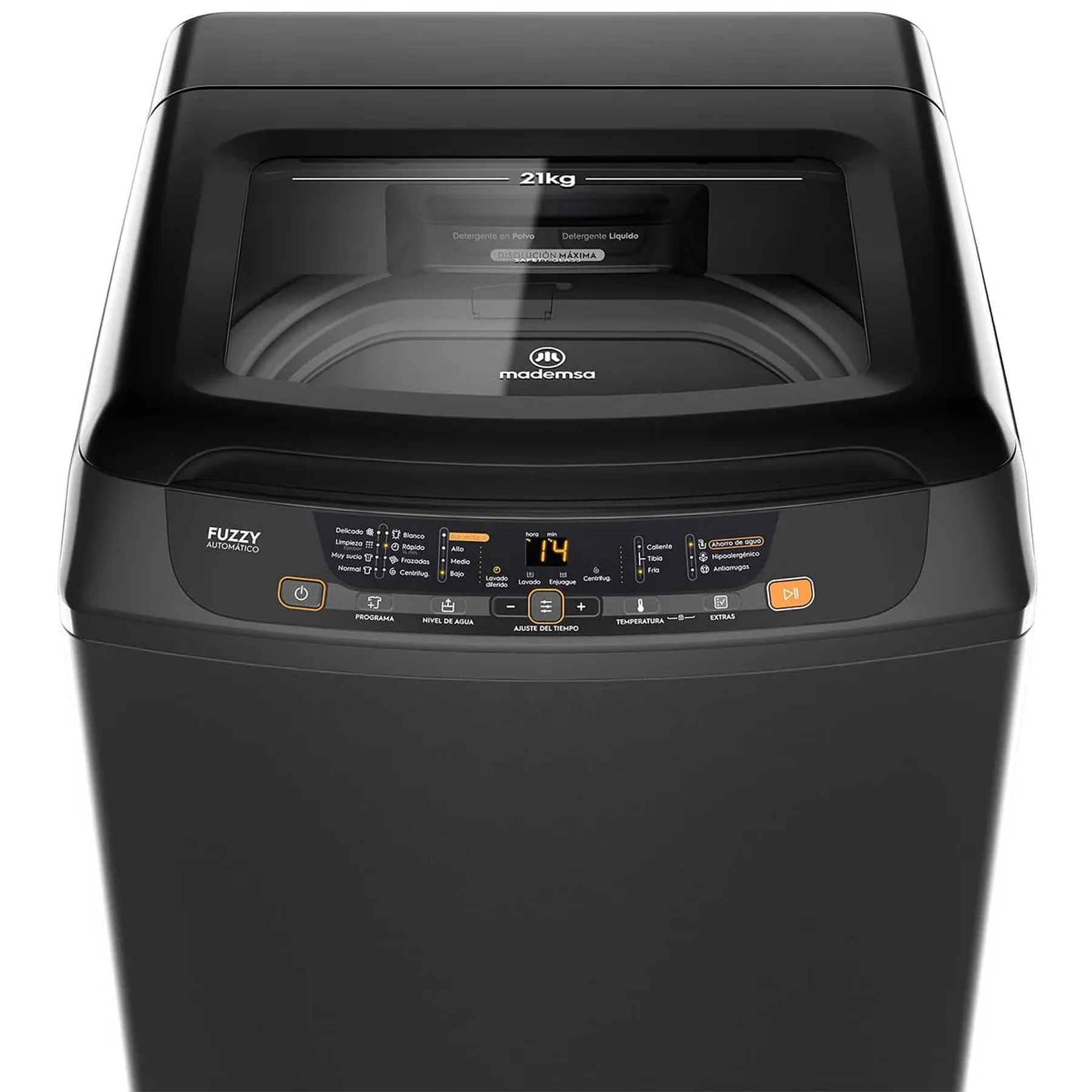 LAVADORA AUTOMÁTICA MADEMSA 21KG CARGA SUPERIOR CONTROL TIEMPO 21 ONIX