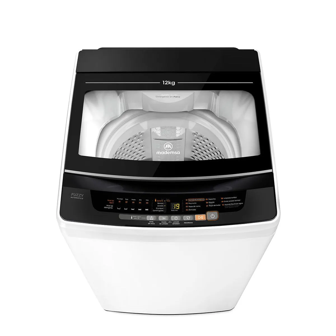 LAVADORA AUTOMÁTICA MADEMSA 12KG CARGA SUPERIOR FUZZY AUTOMÁTICO 12 BZG BLANCA 3