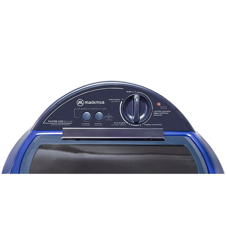 LAVADORA SEMI AUTOMÁTICA MADEMSA CARGA SUPERIOR CALEFACTOR TWISTER 5300 AZUL 4