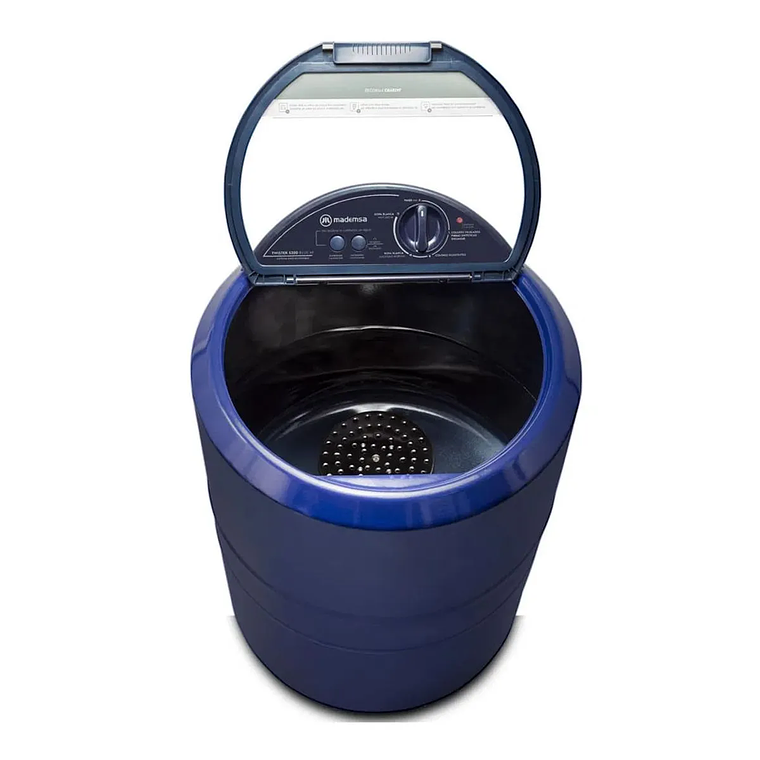 LAVADORA SEMI AUTOMÁTICA MADEMSA CARGA SUPERIOR CALEFACTOR TWISTER 5300 AZUL 6