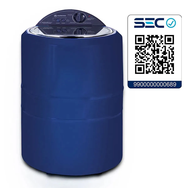 LAVADORA SEMI AUTOMÁTICA MADEMSA CARGA SUPERIOR CALEFACTOR TWISTER 5300 AZUL 8