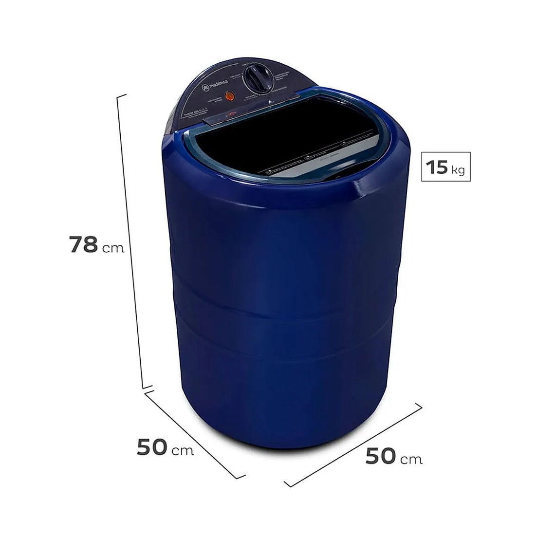 LAVADORA SEMI AUTOMÁTICA MADEMSA CARGA SUPERIOR TWISTER 5100 AZUL 3