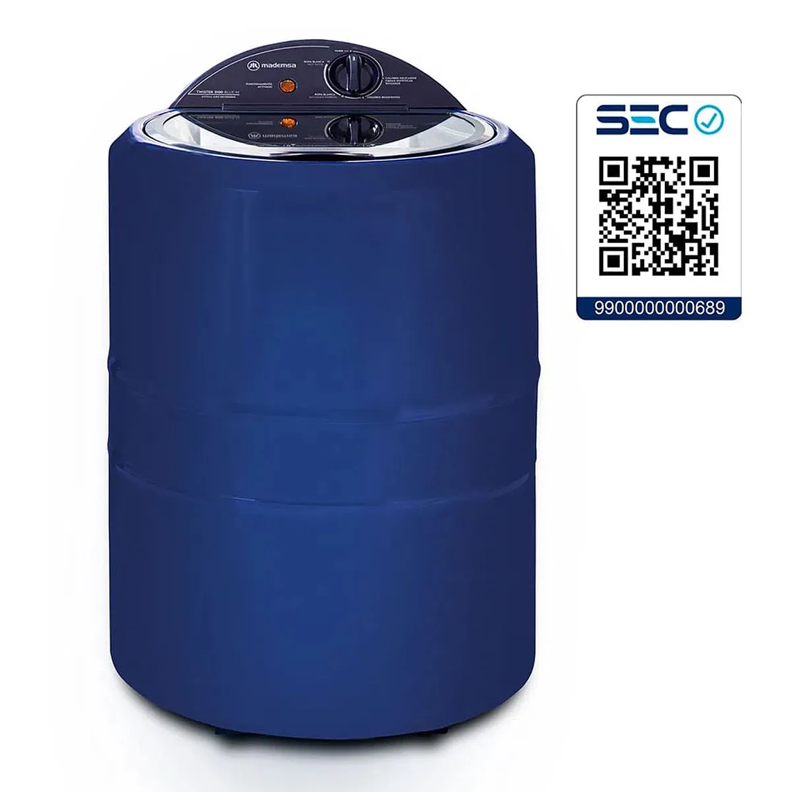 LAVADORA SEMI AUTOMÁTICA MADEMSA CARGA SUPERIOR TWISTER 5100 AZUL 8