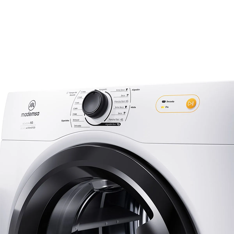 SECADORA DE ROPA MADEMSA 9KG CARGA FRONTAL CON SECADO AUTOMÁTICO 9D BZG BLANCA 2
