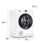 SECADORA DE ROPA MADEMSA 9KG CARGA FRONTAL CON SECADO AUTOMÁTICO 9D BZG BLANCA - Miniatura 3