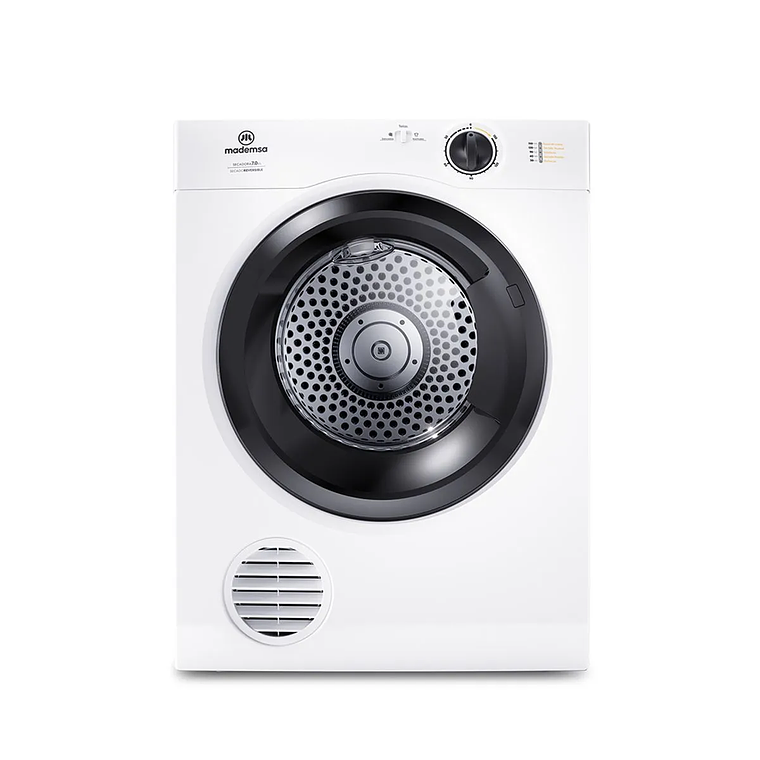 SECADORA DE ROPA MADEMSA 7KG CARGA FRONTAL CON SECADO REVERSIBLE 7D BZG BLANCA 1