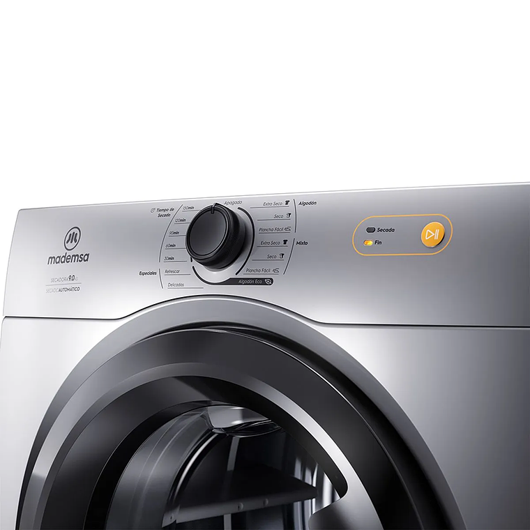 SECADORA DE ROPA MADEMSA 9KG CARGA FRONTAL CON SECADO AUTOMÁTICO 9D SZG GRIS 4