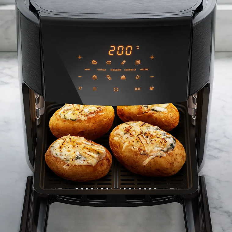 FREIDORA DE AIRE 5 EN 1 MADEMSA 12L CON PANEL DIGITAL 1700W MAF90 GRIS 9