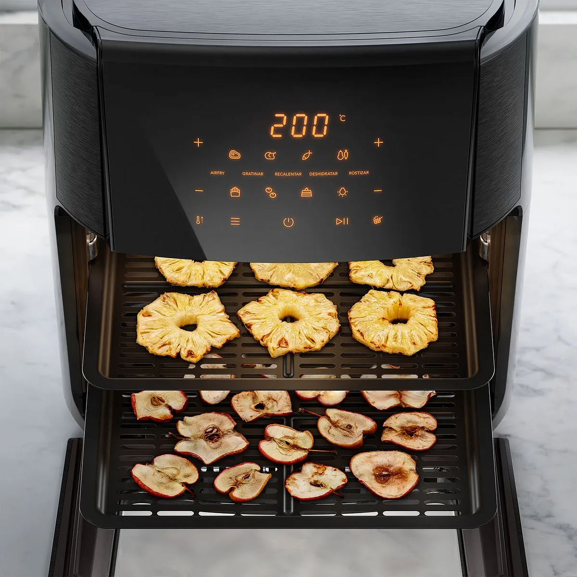 FREIDORA DE AIRE 5 EN 1 MADEMSA 12L CON PANEL DIGITAL 1700W MAF90 GRIS 10