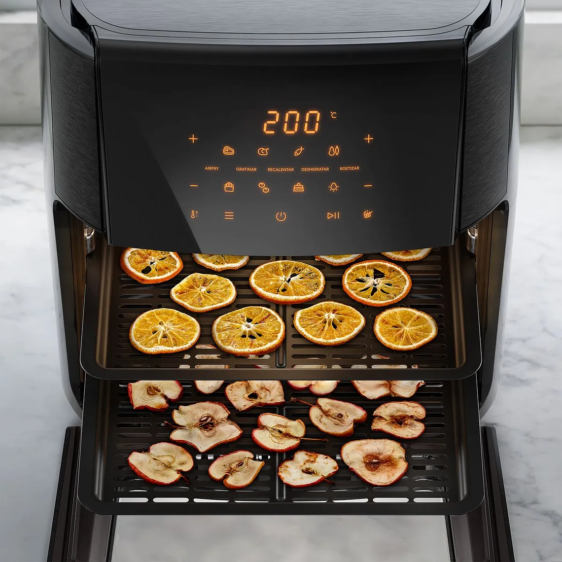 FREIDORA DE AIRE 5 EN 1 MADEMSA 12L CON PANEL DIGITAL 1700W MAF90 GRIS 13