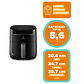 FREIDORA DE AIRE MADEMSA 5,6L CON PANEL DIGITAL 1400W MAF45 NEGRO - Miniatura 2
