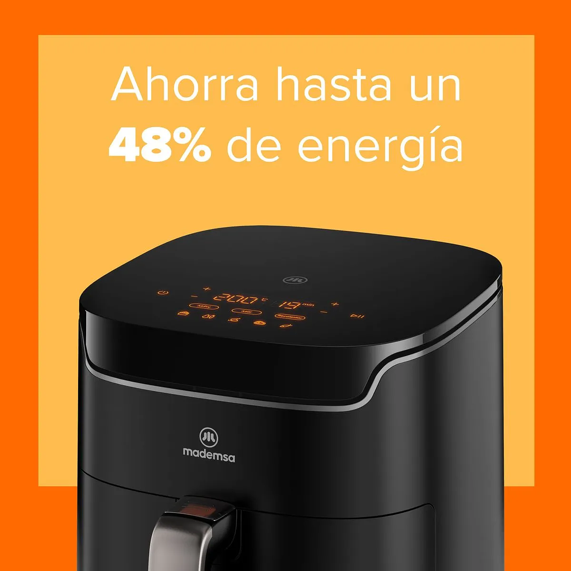 FREIDORA DE AIRE MADEMSA 5,6L CON PANEL DIGITAL 1400W MAF45 NEGRO 4