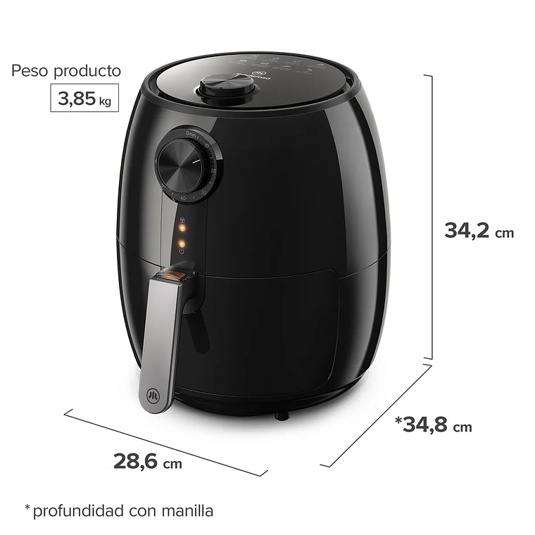 FREIDORA DE AIRE MADEMSA 4,6L MAF15 4