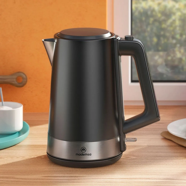 HERVIDOR ELÉCTRICO MADEMSA 2L CON REGULADOR DE TEMPERATURA Y APAGADO AUTOMÁTICO MEK40 NEGRO 9