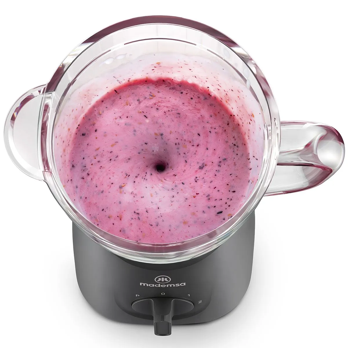 LICUADORA MADEMSA 1,5L CON JARRA DE VIDRIO Y 2 VELOCIDADES 400W MBL20 NEGRA 6
