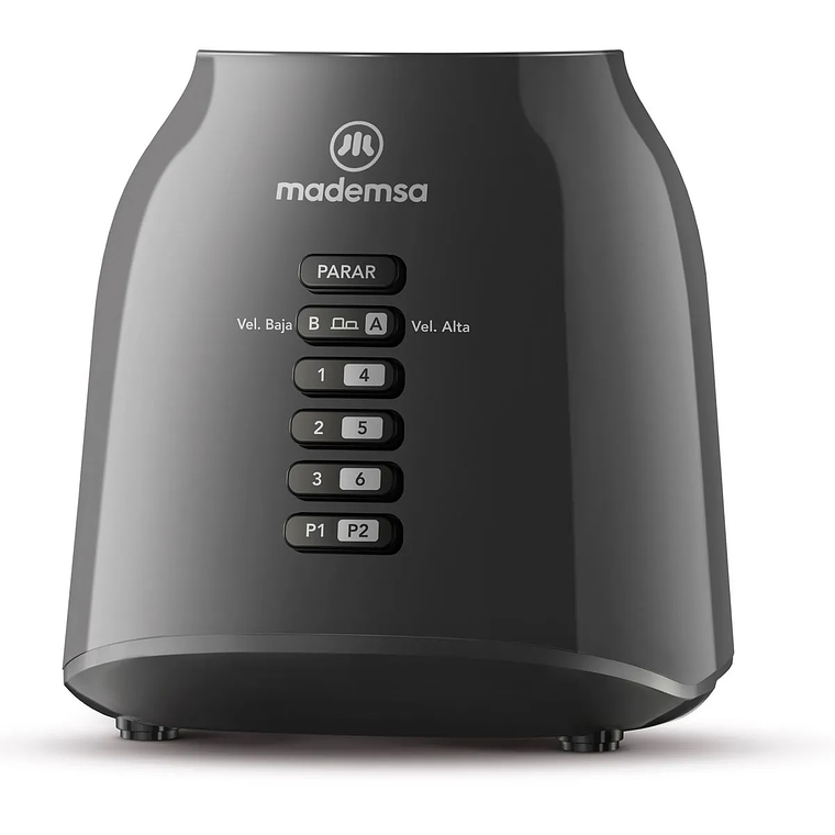 LICUADORA MADEMSA 1,5L CON JARRA DE VIDRIO Y 6 VELOCIDADES 400W MBL40 NEGRA 5