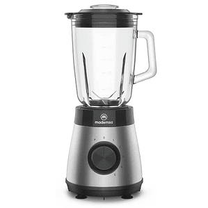 LICUADORA MADEMSA 1,5L CON JARRA DE VIDRIO Y 5 VELOCIDADES 500W MBL50 ACERO INOXIDABLE