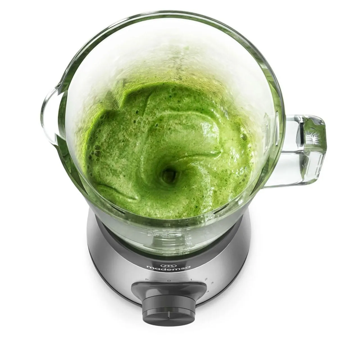 LICUADORA MADEMSA 1,5L CON JARRA DE VIDRIO Y 5 VELOCIDADES 500W MBL50 ACERO INOXIDABLE 6