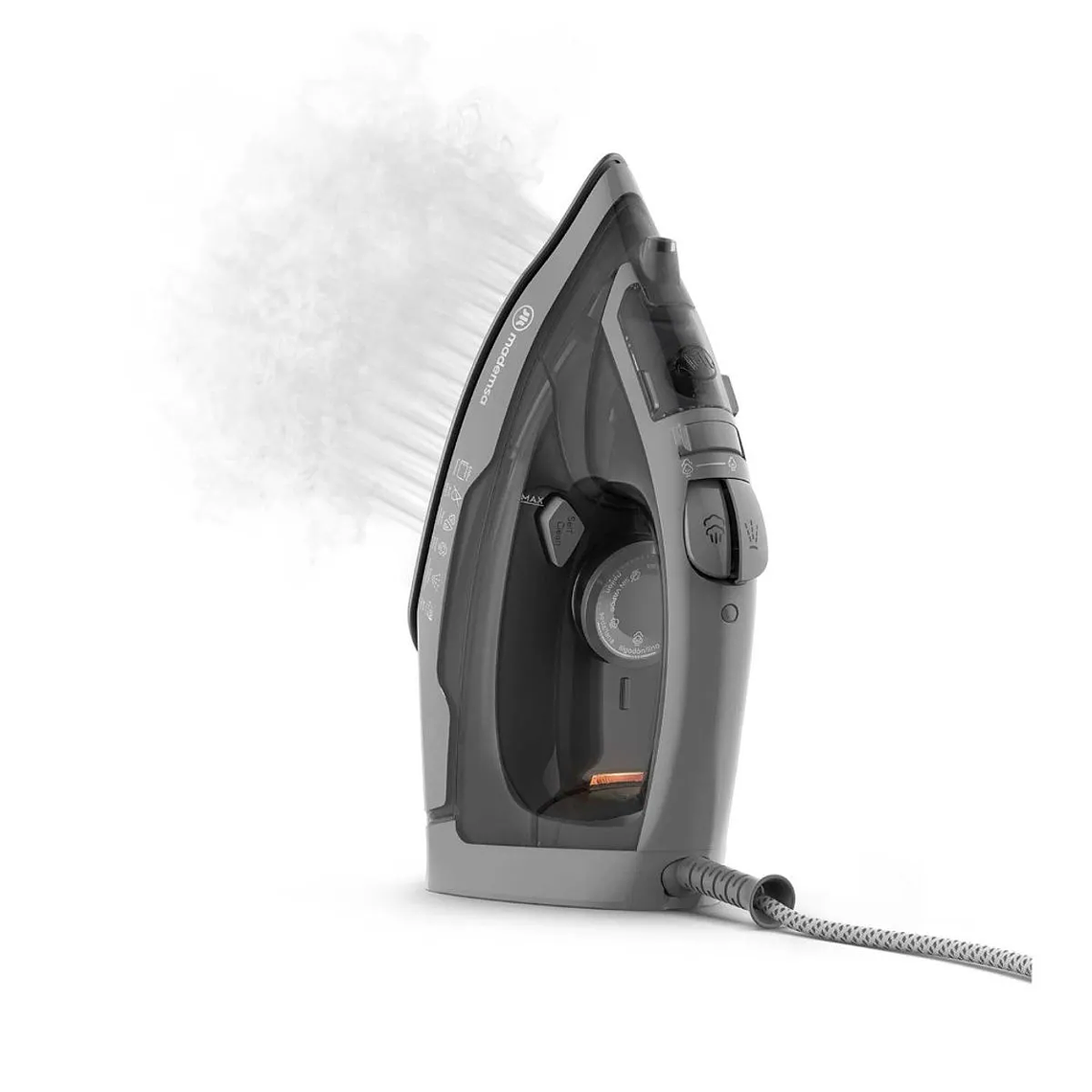 PLANCHA A VAPOR MADEMSA CON BASE DE CERÁMICA Y SISTEMA ANTISARRO MIR30 GRIS 3