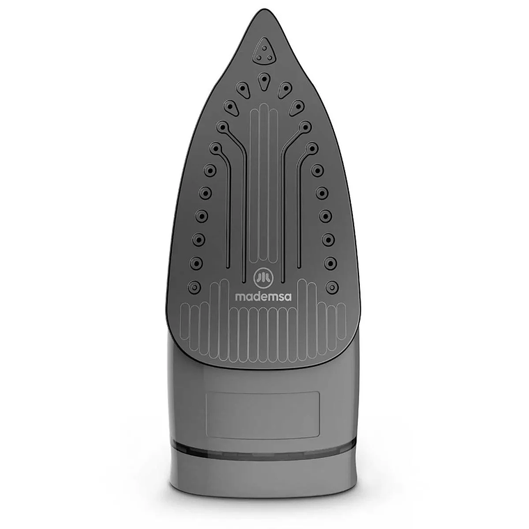 PLANCHA A VAPOR MADEMSA CON BASE DE CERÁMICA Y SISTEMA ANTISARRO MIR30 GRIS 6