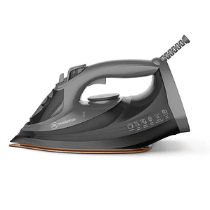 PLANCHA A VAPOR MADEMSA CON BASE DE CERÁMICA Y APAGADO AUTOMÁTICO MIR40 GRIS