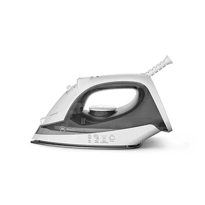 PLANCHA A VAPOR MADEMSA CON BASE ANTIADHERENTE Y VAPOR VERTICAL MIR10 BLANCA