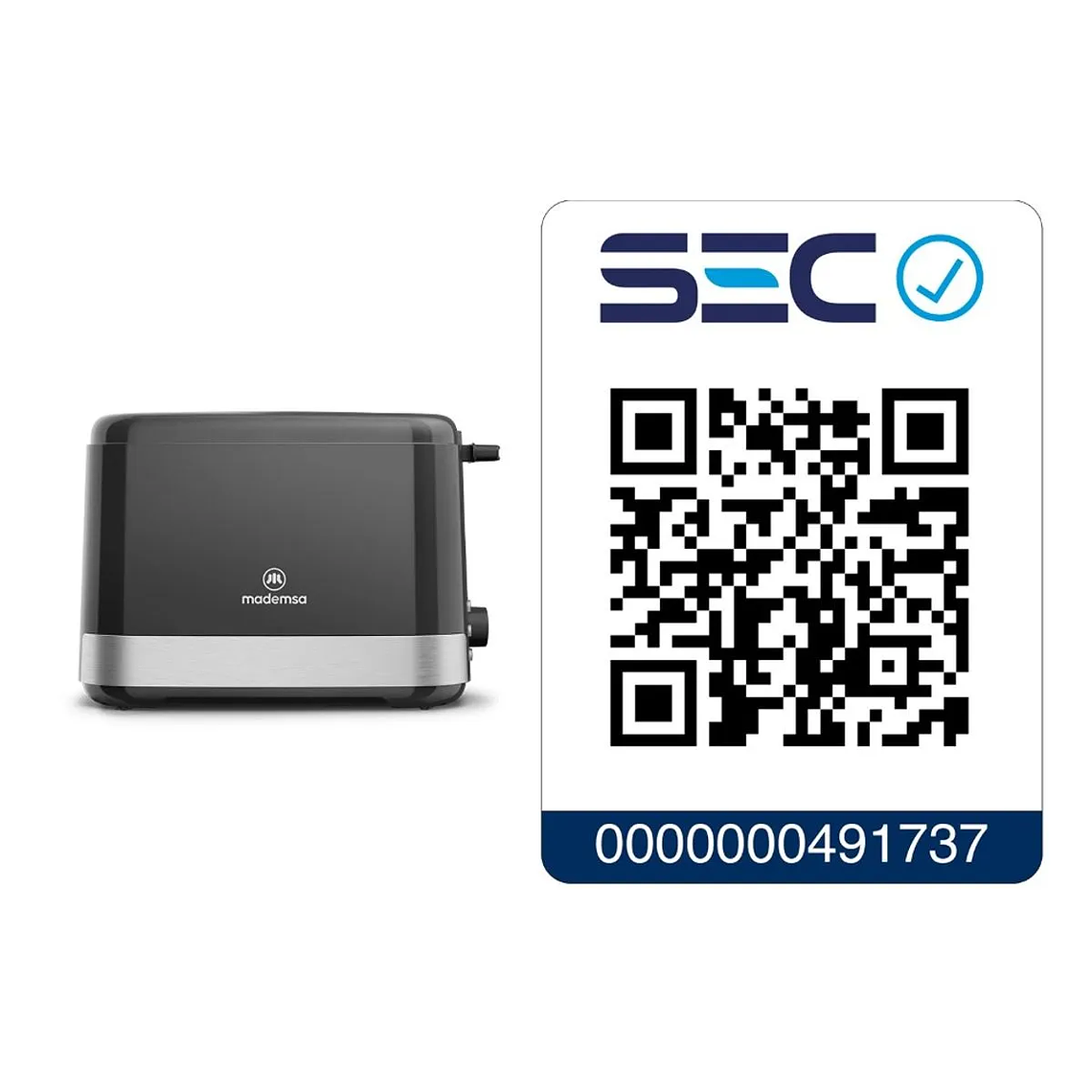 TOSTADOR MADEMSA CON 8 NIVELES DE TOSTADO Y 3 FUNCIONES 800W MTS10 NEGRO 10