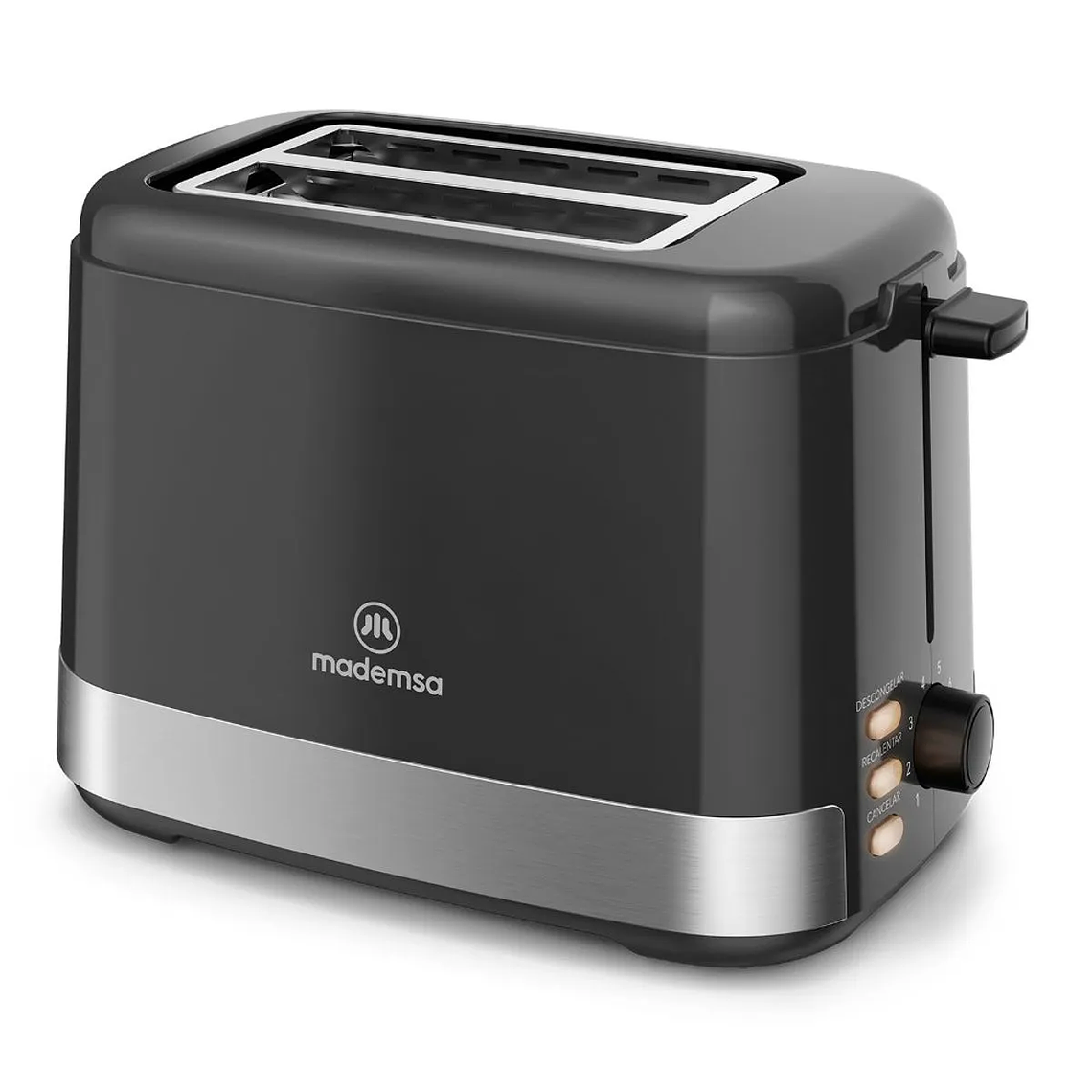 TOSTADOR MADEMSA CON 8 NIVELES DE TOSTADO Y 3 FUNCIONES 800W MTS10 NEGRO 4