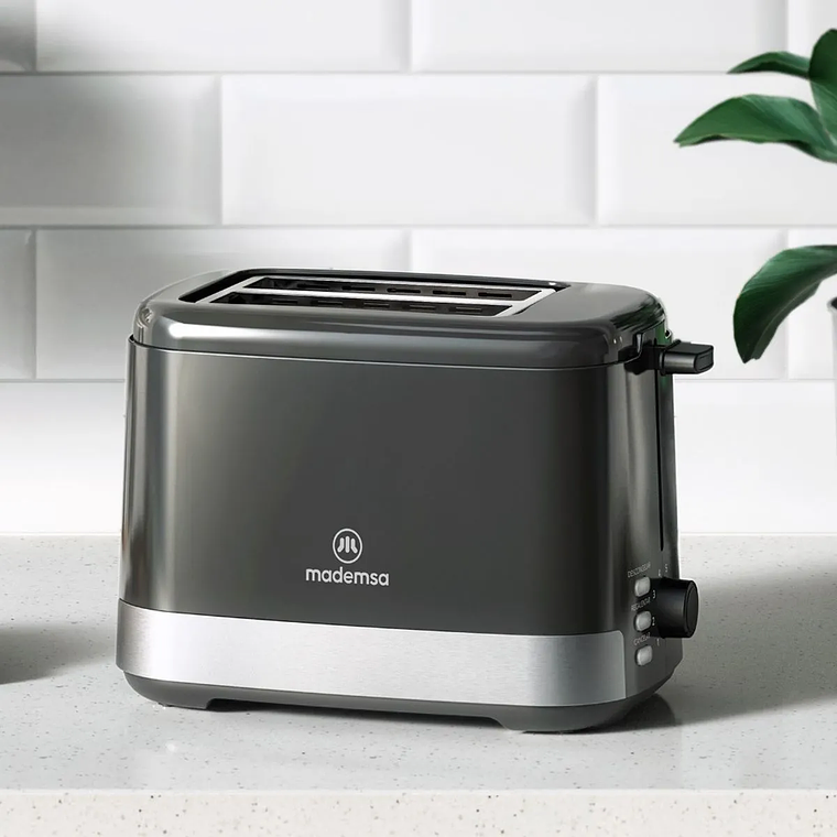 TOSTADOR MADEMSA CON 8 NIVELES DE TOSTADO Y 3 FUNCIONES 800W MTS10 NEGRO 5