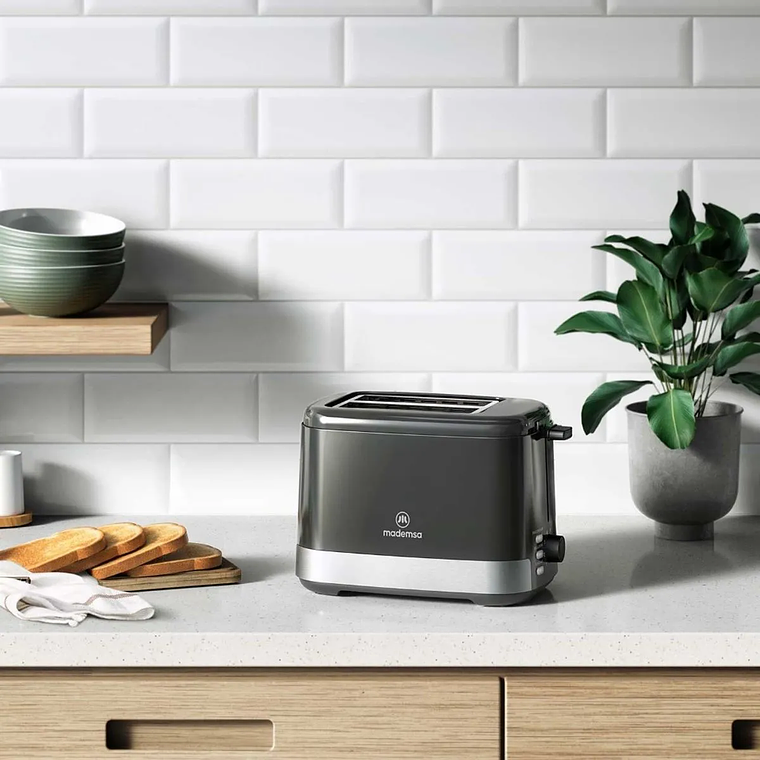 TOSTADOR MADEMSA CON 8 NIVELES DE TOSTADO Y 3 FUNCIONES 800W MTS10 NEGRO 7