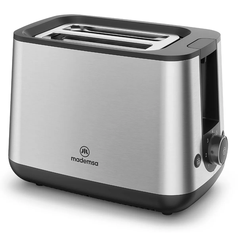 TOSTADOR MADEMSA CON 7 NIVELES DE TOSTADO Y 3 FUNCIONES 730W MTS25 ACERO INOXIDABLE 4