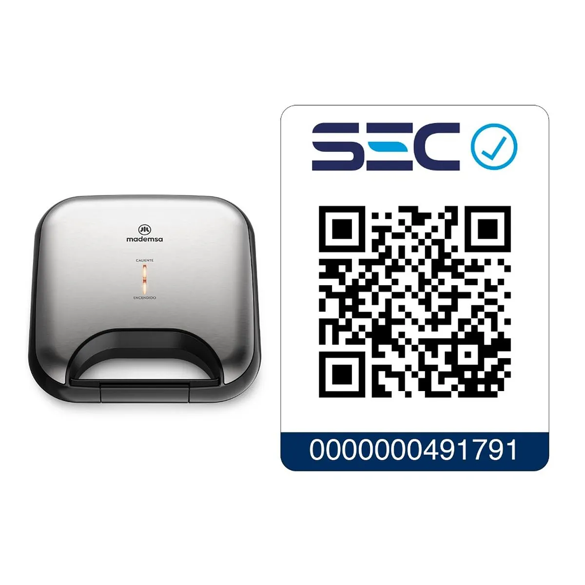 SANDWICHERA MADEMSA CON CALENTAMIENTO RÁPIDO MSG20 ACERO INOXIDABLE 9