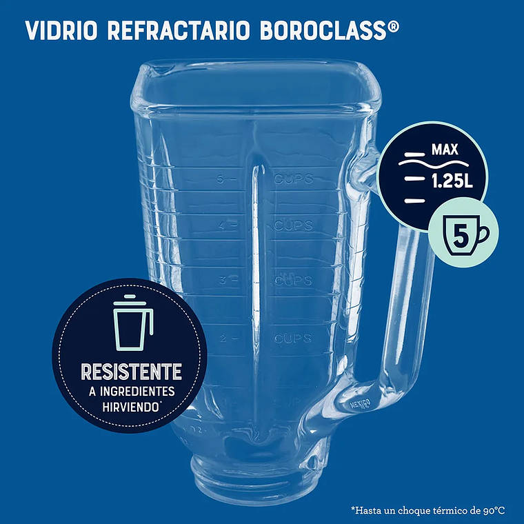 LICUADORA CLÁSICA OSTER CROMO CON PERILLA ERGONÓMICA DE 3 VELOCIDADES BLST4655 3
