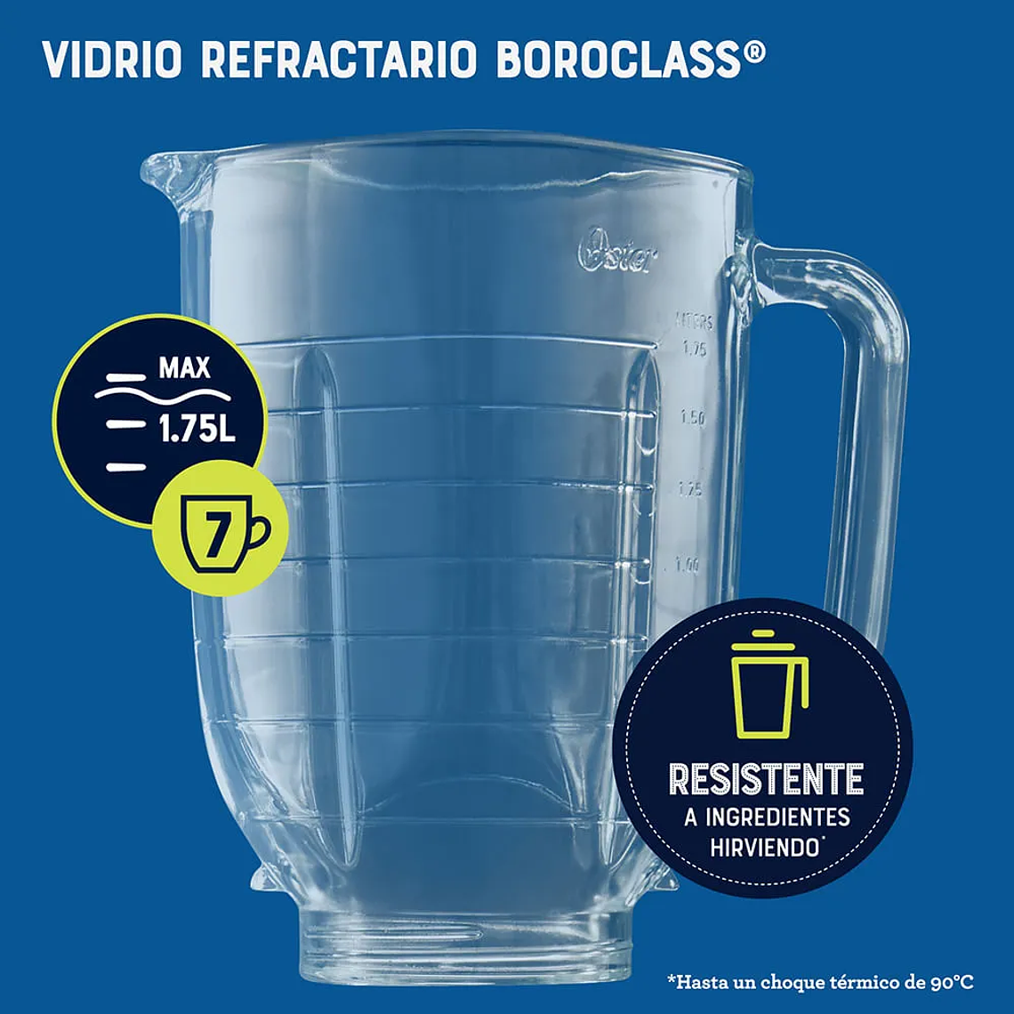 LICUADORA OSTERIZER MAX CON VASO DE VIDRIO DE 1,75 L BLSTPBRGR 10
