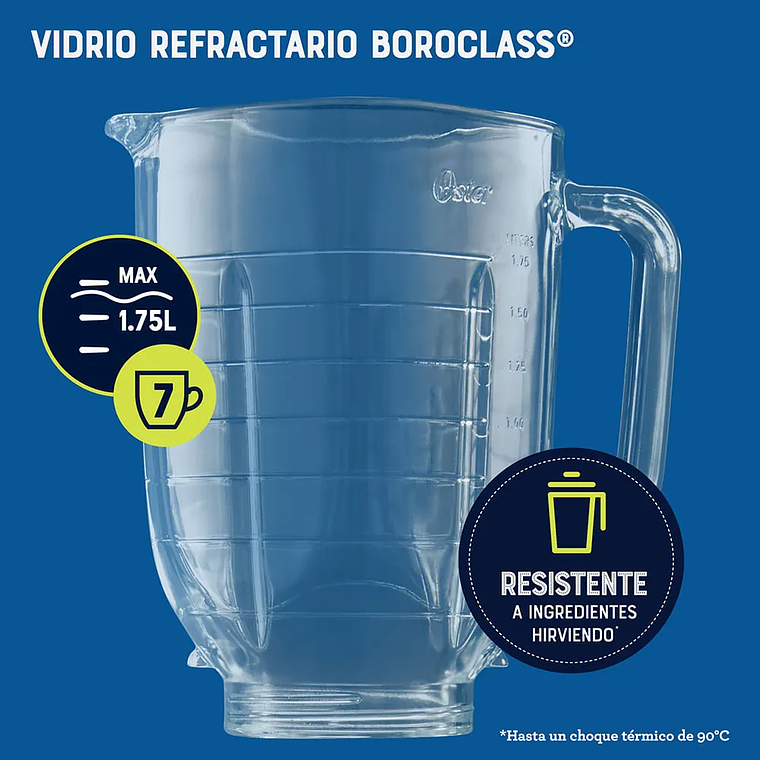 LICUADORA OSTERIZER MAX CON VASO DE VIDRIO DE 1,75 L BLSTPBRGR 10