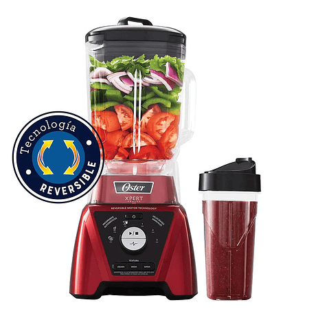 LICUADORA OSTER XPERT SERIES ROJA CON CONTROL DE TEXTURA Y UN BLEND N GO BLST3BRPG
