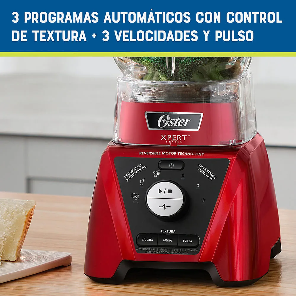 LICUADORA OSTER XPERT SERIES ROJA CON CONTROL DE TEXTURA Y UN BLEND N GO BLST3BRPG 5