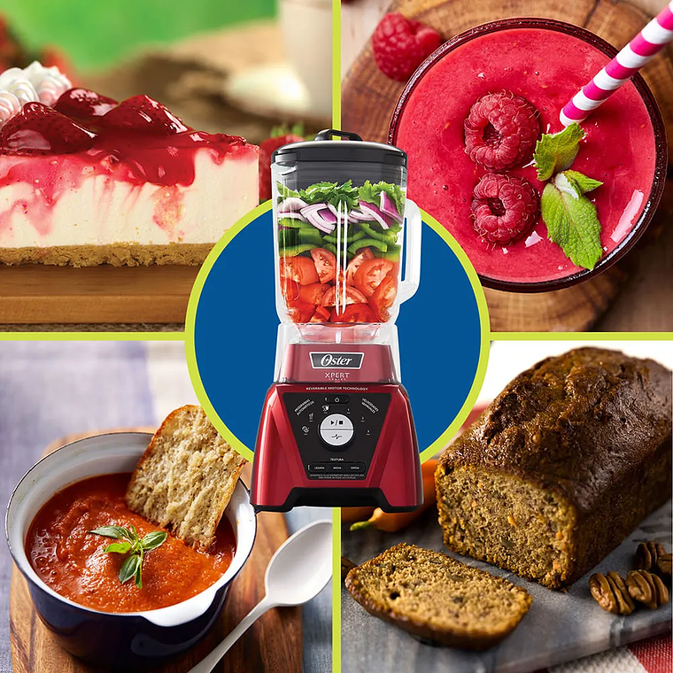 LICUADORA OSTER XPERT SERIES ROJA CON CONTROL DE TEXTURA Y UN BLEND N GO BLST3BRPG 13