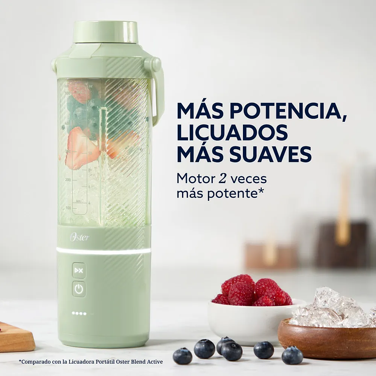 LICUADORA PORTÁTIL OSTER, GOMAX, 590 ML DE CAPACIDAD, PARA SMOOTHIES, VERDE, BLSTGFP-M20-000 4