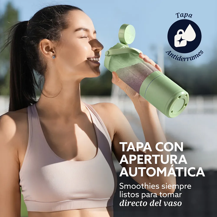 LICUADORA PORTÁTIL OSTER, GOMAX, 590 ML DE CAPACIDAD, PARA SMOOTHIES, VERDE, BLSTGFP-M20-000 5