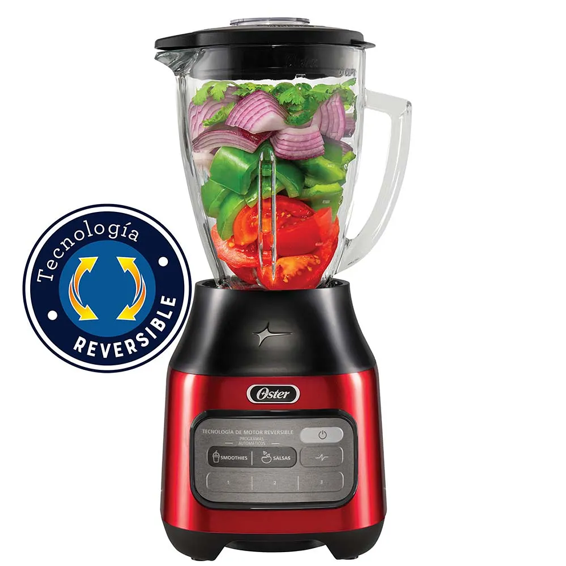 LICUADORA OSTER CON TECNOLOGÍA REVERSIBLE Y 3 VELOCIDADES MÁS PULSO BLSTPEGCRT 1