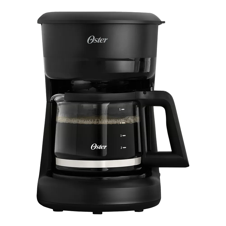 CAFETERA OSTER, 5 TAZAS DE CAPACIDAD, CON FILTRO REUTILIZABLE, BOTÓN CON LUZ DE ENCENDIDO Y APAGADO, COLOR NEGRO, BVSTDCS51B 1