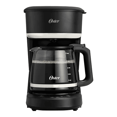 CAFETERA OSTER, PROGRAMABLE, DE 12 TAZAS DE CAPACIDAD, CON FILTRO REUTILIZABLE, JARRA CON MEDIDAS, COLOR NEGRO, BVSTDCP121B