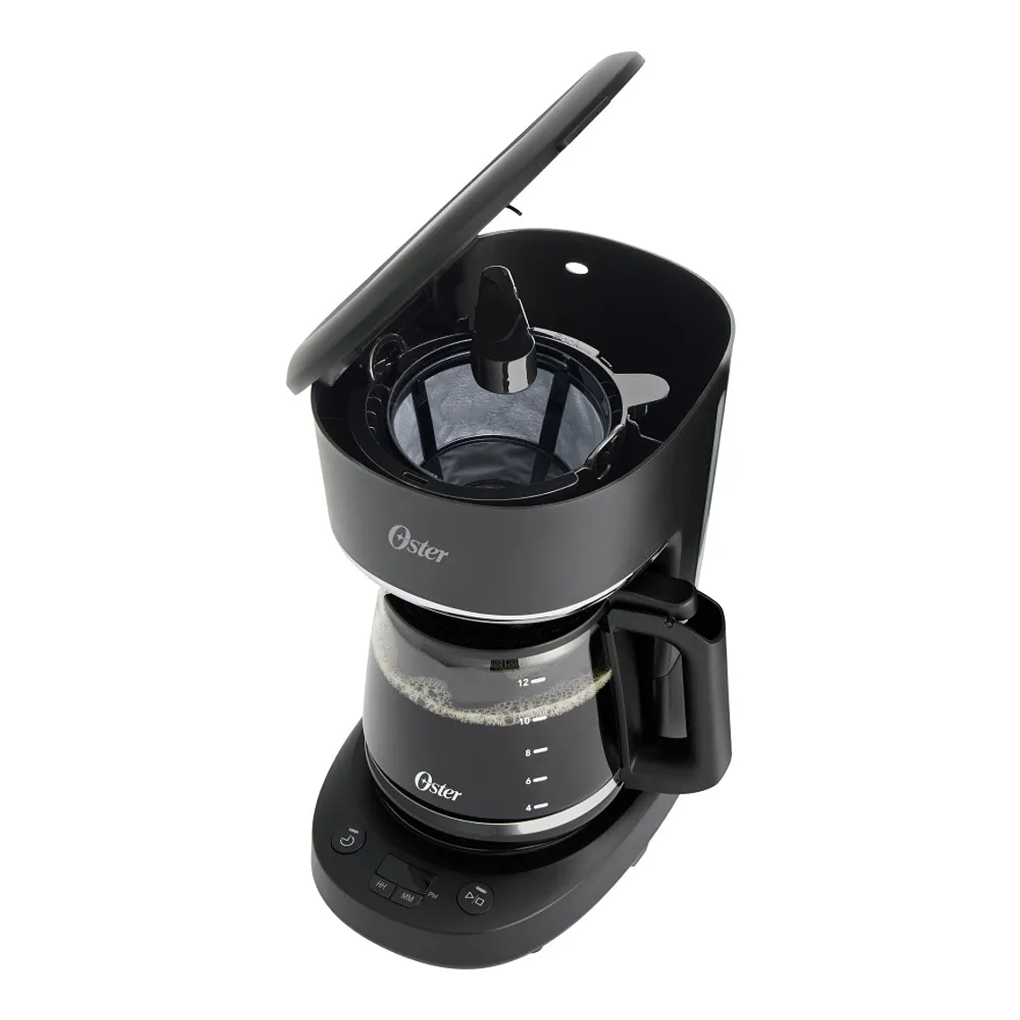 CAFETERA OSTER, PROGRAMABLE, DE 12 TAZAS DE CAPACIDAD, CON FILTRO REUTILIZABLE, JARRA CON MEDIDAS, COLOR NEGRO, BVSTDCP121B 2