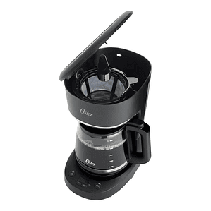 CAFETERA OSTER, PROGRAMABLE, DE 12 TAZAS DE CAPACIDAD, CON FILTRO REUTILIZABLE, JARRA CON MEDIDAS, COLOR NEGRO, BVSTDCP121B